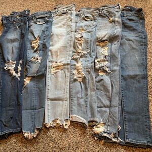 LOT 6 pairs size 2 short American Eagle jeans